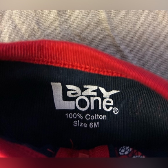 Gnome Print Kids One Piece Pajama - Black and Red - Picture 2 of 3